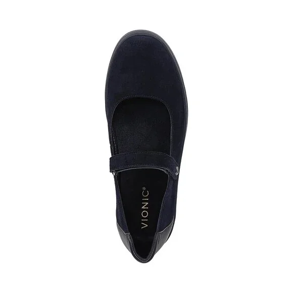 Vionic Uptown J2229L2400 Flat Women's US 7 Blue Suede Round Toe Mary Jane PQ287